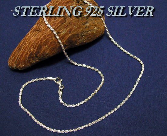 STERLING 925 SILVER CHAIN FR40-45 カットフレンチロープ