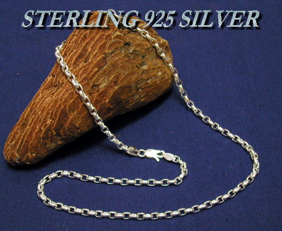 STERLING 925 SILVER CHAIN RLO100-40 オーバルロール