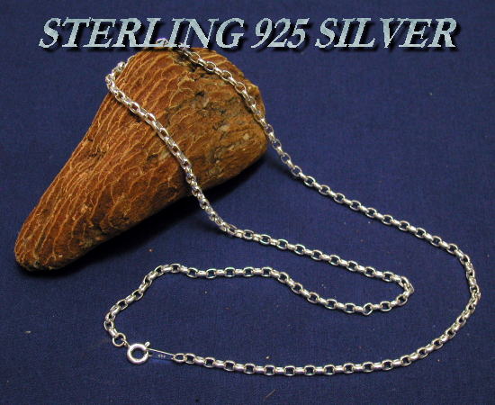 STERLING 925 SILVER CHAIN RLO100-50 オーバルロール