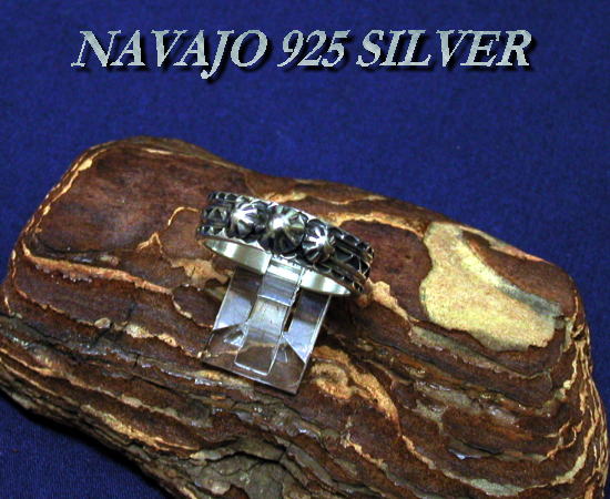 NAVAJO スタンプワークリング O・ホワイト サイズ20.5号