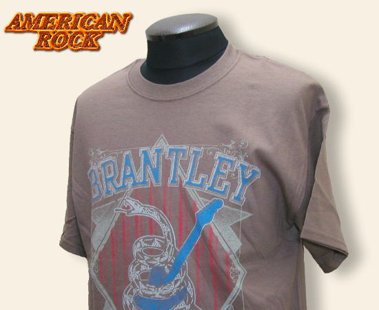 AMERICAN ROCK Tシャツ Brantley Gilbert ブラウン