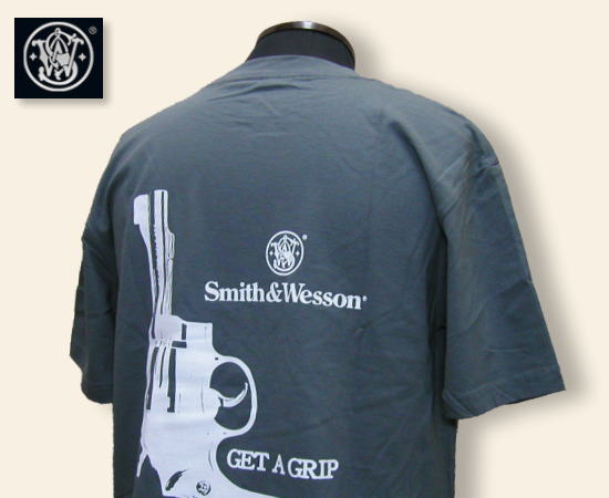 SMITH AND WESSON Tシャツ GET A GRIP グレー