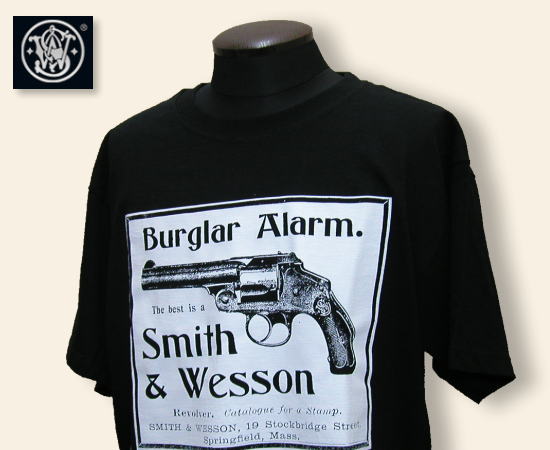 SMITH AND WESSON Tシャツ Burglar Alarm ブラック
